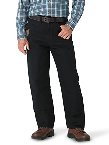 Wrangler Riggs Workwear Men's Tough Layers Relaxed Fit Canvas Pant, Jet Black, 34W X 30L #TOP15