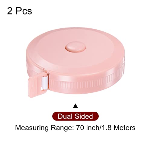 Cinta Métrica Retráctil 2 Piezas 1.8 m Rosa miniatura 3