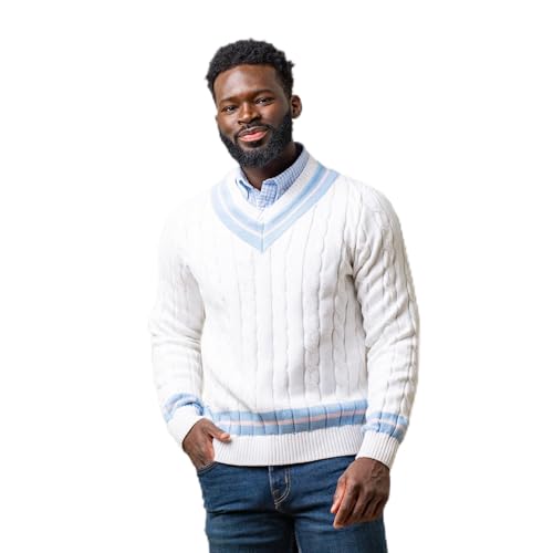 Hope & Henry Men's Men's Organic V-Neck Cricket Sweater, Small