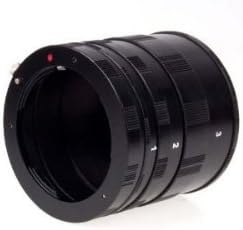 Helloo Macro Extension Tube Set Kit for Canon EOS Extreme Close-up, fits Canon EOS 1d,1ds,Mark II, III, IV, 5D, Mark II, 7D, 10D, 20D, 30D, 40D, 50D, 60D, Digital Rebel xt xti xs xsi t1i t2i t3 t3i 450D 500D 550D 1000D 1100D