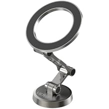 Premium Magnetic Car Phone Mount, Strong Metal Build, 360 Rotation Foldable Dashboard Holder, Powerful Magnet for iPhone, Samsung & All Smartphones VIDVIE
