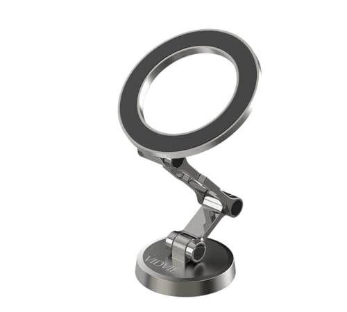 Premium Magnetic Car Phone Mount, Strong Metal Build, 360&deg; Rotation Foldable Dashboard Holder...