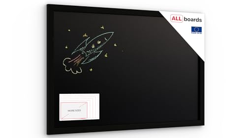 ALLboards Schwarze Kreidetafel 60x40cm Mit Schwarz...