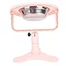 Luocute Raised Cat Food Bowls, Adjustable 15° Tilted Stainless Steel Anti Slip Feeder for Indoor Cats, Suitable for All Ages, Non - Slip (Pink)