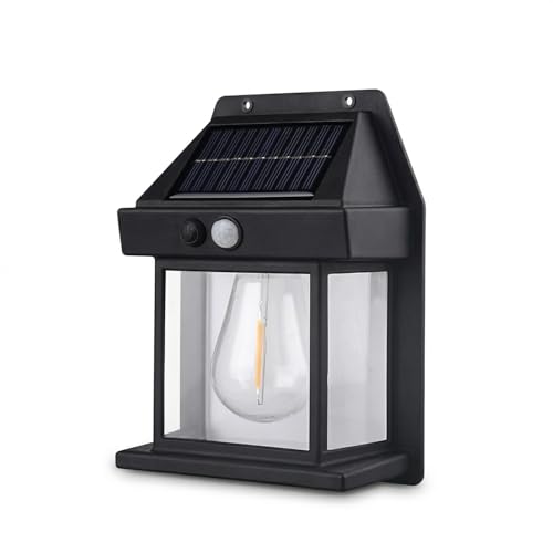 Image of Oblivion Solar Light - Waterproof Wall Light Outdoor, Wireless Dusk to Dawn LED Porch Lantern with 3 Lighting Modes, Solar Power Exterior Lamp for Garden, Balcony, Pathway & Home Lighting (Pack of 1)