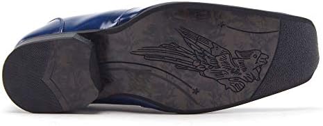 Men's 99374 Slip On Square Toe Classic Loafers Dress Shoes, Royal Blue, 8 | Image 2
