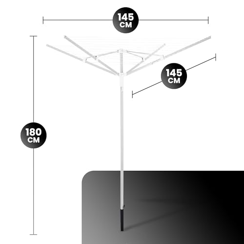 Séchoir Parapluie Extérieur Vonia 45m Blanc