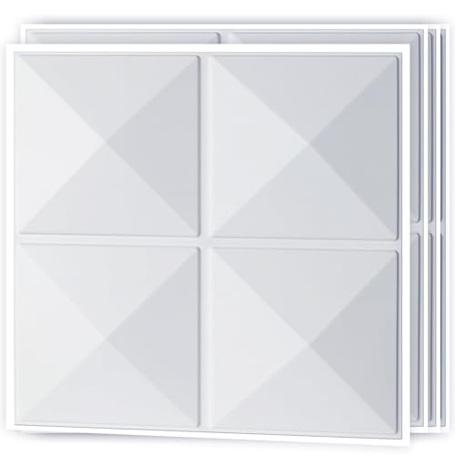 Image of Art3d Decorative 3D Wall Panel, 32 Sq.FT PVC Interior Wall Decor for Living Room, Bedroom, Lobby, Office, Shopping Mall, White