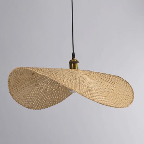 YNAHZAOK Lámpara Colgante De Bambú Estilo Bohemio, Lámpara De Techo Colgante De Bambú Tejida A Mano Para Comedor, Salón De Té, Lámpara De Araña De Restaurante De Estilo Pastoral, Lámpara Colgante