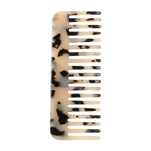 Peigne À Dents Larges – Peigne À Dents Larges Tortue | Peigne Démêlant Pour Cheveux De Voyage, Peigne À Dents Larges Polies Coupées À La Scie Pour Cheveux Épais, Bouclés Et Ondulés