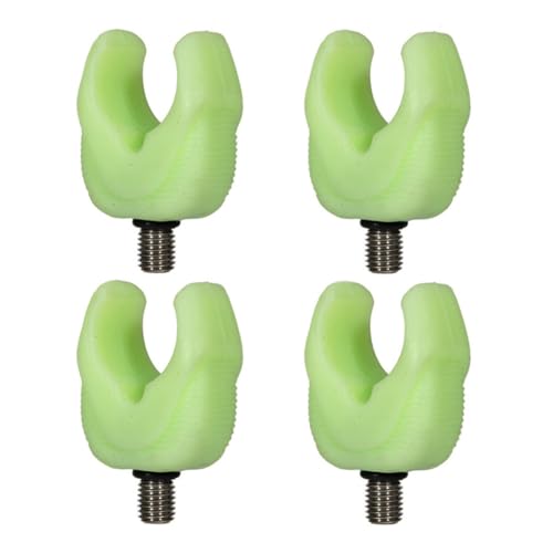 Fishing Rod Rest Sea Pole Bracket Butt Silicone Rod Holder Head Fishing Accessory 4PCS Luminous Green Fishing Pod Grip