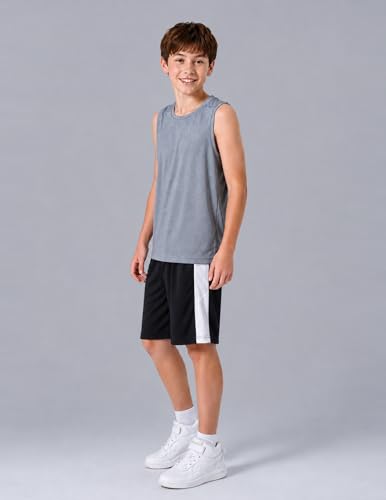 Image of Liberty Imports 5 Pack Big Boys Youth Athletic Mesh Basketball Shorts with Pockets Quick Dry Activewear