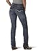 Wrangler Womens Western Mid Rise Stretch Straight Leg Jeans, Dark Indigo, 5 30 US