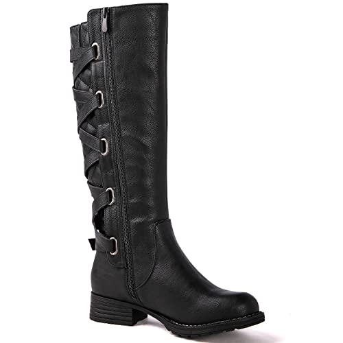 GLOBALWIN Women's Black Boots For Women Knee High Fashion Boots For Fall Winter Size 8.5M - image 4