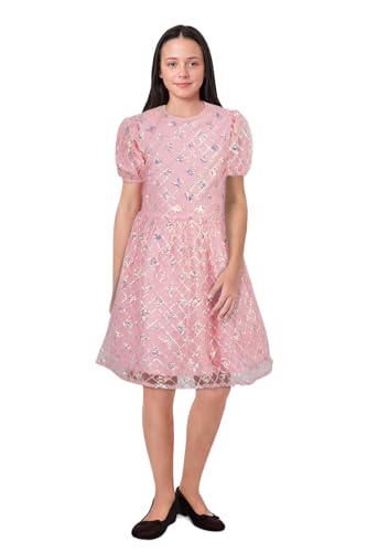 Image of Allen Solly Girl's Polyester A-Line Knee-Length Dress