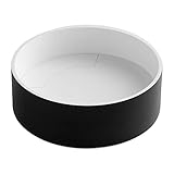 Ancona AN-3362 Round Pure Acrylic Stone Vessel Bathroom Sink in Matte White and Matte Black