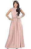 KOH KOH Plus Size Womens Long Sexy Sleeveless Bridesmaid Halter Neck Wedding Party Guest Summer...