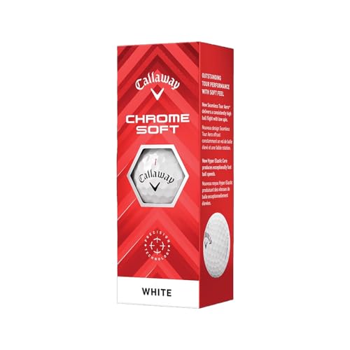 Callaway Golf Balls Chrome Soft Balls, White, 3 Pieces, BL CG Chrome Soft 24 3B PK