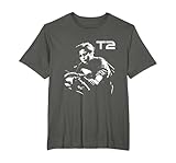 Terminator 2 Judgement Day John Connor Bike T-Shirt, Men's Big and Tall, Asphalt Grey, 2X Tall