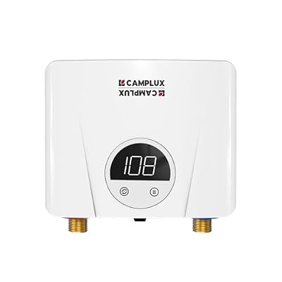 CAMPLUX Tankless Water Heater Electric 120V, 3500W Point of Use Instant Hot Water Heater, Save Space for Sink Wall Mounted LED Digital Display CSA Certified