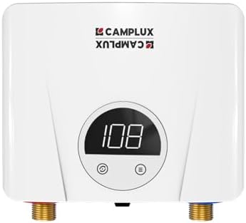 best 120v tankless hot water heater that will surprise you 7 CAMPLUX Tankless Water Heater Electric 3.5kW 120V Instant Hot Water Heater ETL Certified with Self-modulating, Save Energy, Point of Use for Kitchen, Bathroom, White