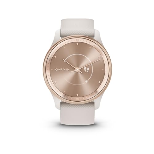 Garmin vívomove Trend, 40mm Stylish Hybrid Smartwatch with Health and Fitness functions, Dynamic Watch Hands, Touchscreen Display and up to 5 days battery life, Ivory