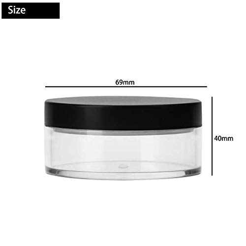 DELE 50g Plastic Empty Powder Puff Case Portable Makeup Case Travel Kit Blusher Cosmetic Makeup Containers with Sifter And Lids (Pack Of 8) - Image 3