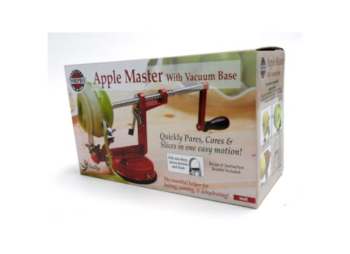 Norpro Apple Master-Apple, Potato, Parer, Slicer & Corer with Vacuum Base, Red frame by Norpro - Image 3