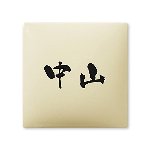 丸三タカギ 彫り込み済表札 【 中山 】 完成品 アークタイル AR-1-1-3-中山