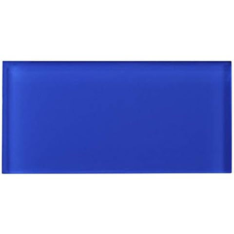 Tenedos Blue Glass Subway Tile Backsplash Cover