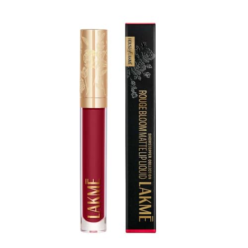 Image of Lakme Rouge Bloom Matte Lip Liquid Regal Rose 102-3.5ml