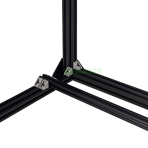Lysee 3D Printer Parts & Accessories - BLV MGN Cube 3D Printer Aluminum Extrusion Frame Full Kit w/Nuts Screw Bracket Corner F/CR-10 365mm Z Height - (Size: Only AL extrusions, Color: Black)