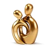 Couples Gift Statues, Anniversary Wedding Gift for Men Women Gold DecorTable Centerpieces TV Stand Bookshelf Knick Knacks Modern Decor Figurines Anniversary Women Gift Valentine's Day Gift