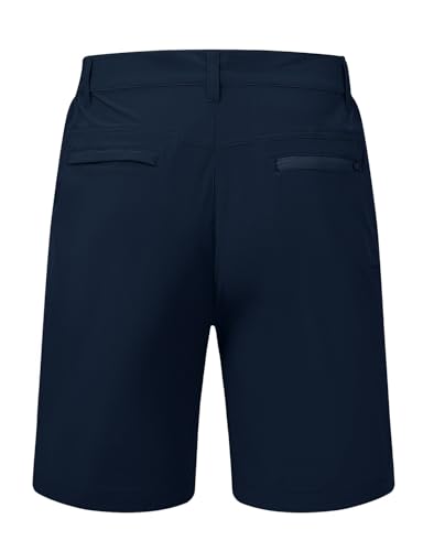 Image of TBMPOY Men's Golf Shorts Lightweight 5 Pockets Casual Dress Stretch Elastic Waist Quick Dry Flat Front Travel Shorts