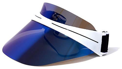 Oversized Color Mirror Shield Visor Sunglasses