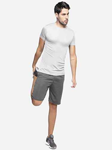 Image of BULLMER Solid Cotton Blended Half Sleeve Round Neck Tshirt for Men