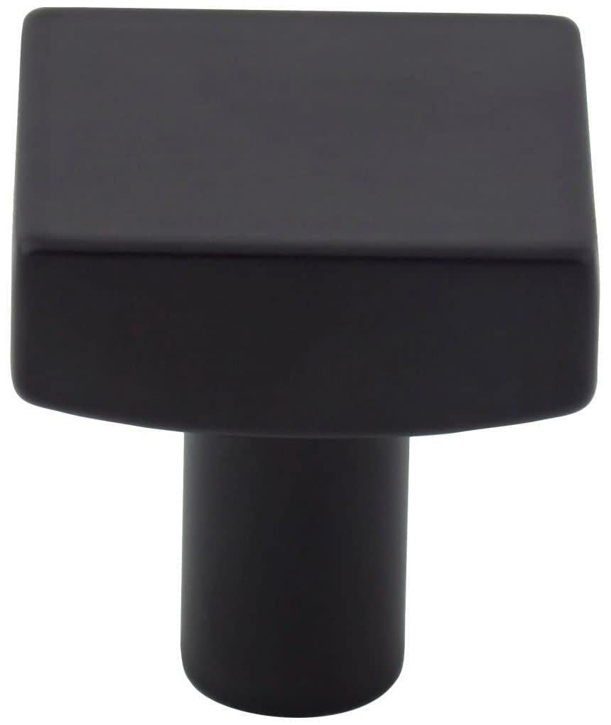 Jeffrey Alexander 1-1/8" Overall Length Matte Black Square Dominique Cabinet Knob