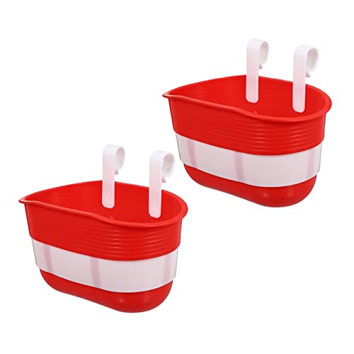 Toddmomy 2 Piezas Cesta Portaequipajes para Bicicleta Portabultos Mango De Entrenamiento En Bicicleta para Ruedas Bicicleta De Casco De Cesto El Plastico Rojo