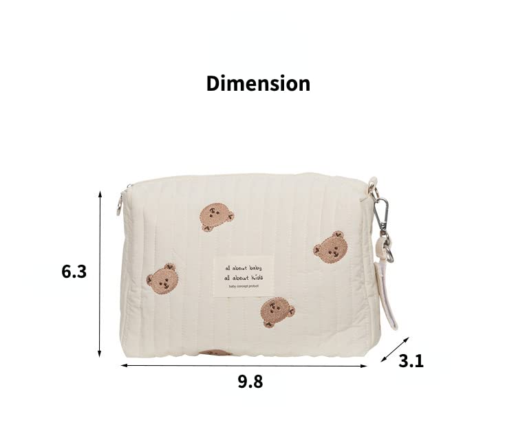 Miniatura 4 de Bolsa de maquillaje estética para mamá, pequeña bolsa de cosméticos para mujeres, bolsa de maquillaje de viaje (tigre)