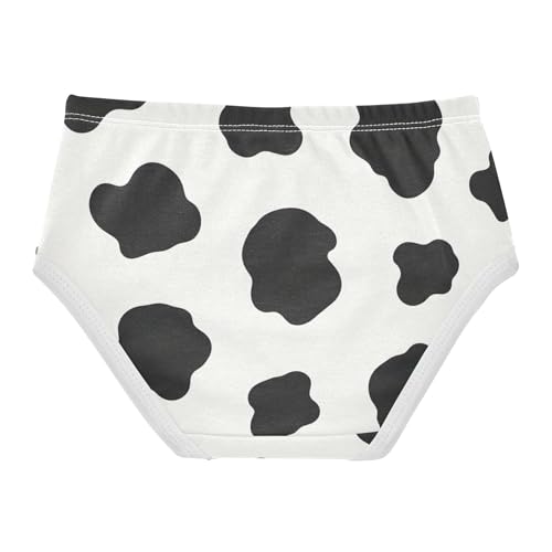 Toddler Girls Underwear 2t Cotton Cute Panties Girl Print Briefs Underpants Black Cow Spots White2