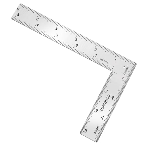 L Ruler Measuring Tool 4 inch by 6 inch Square Framing Ruler 90 Degree Square L Rulers Framing Rulers Measuring Tools for Engineers Carpenter