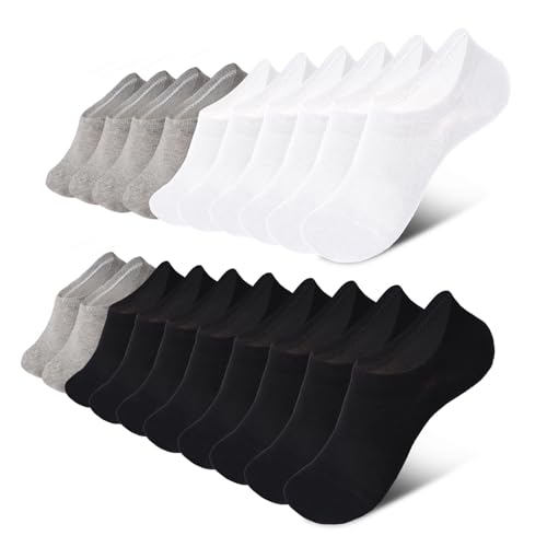 5-10 pairs of invisible boat socks men's cotton sweat absorbing mesh breathable anti slip