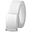 1pk Silver Buckle - White