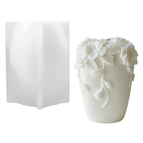 Molde de Silicona 3D Con Forma de Flor de Vino - Para Fundición de Velas y Plástico, Jabón Hecho a Mano - Tamaño Grande (1)