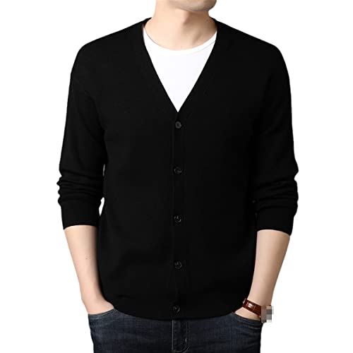 Pull laine coréenne Roquorl cardigan noir tricoté d'une élégance intemporelle