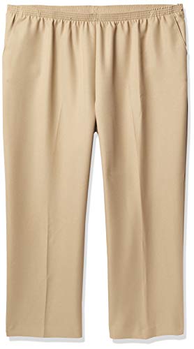 Alfred Dunner Womens Plus Short Pant, Beige, 24W