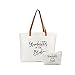 Lamyba Grandmother of the Bride Bag,Grandmother of the Bride Gifts,Bridal Shower Gifts,Canvas Black and White