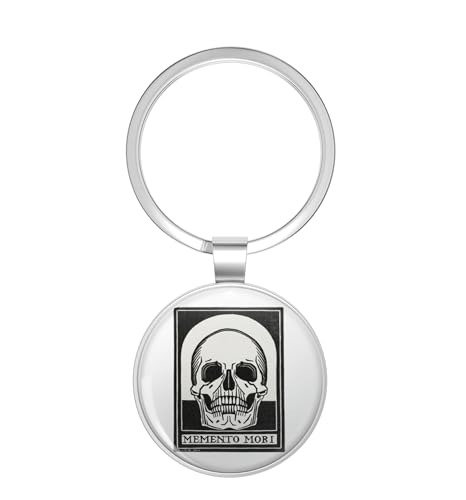 BKR Graphics MEMENTO MORI Metal Double Sided Key Chain Keychain