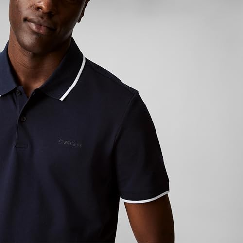 Calvin Klein Men's Stretch Pique Solid Tipped Polo4