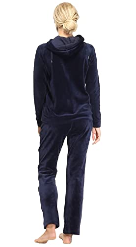 Dolcevida Womens Velour Sweatsuits Sets 2 Piece Tracksuits Outfits Full Zip Hoodie and Sweatpant Set Velvet Jogging Suit3